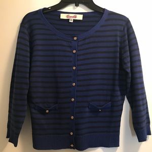 Blue and Black Stripped Sweater size small